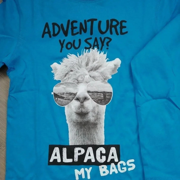 George Novelty Shirt "Alpaca My Bags" M NWT - Picture 2 of 4